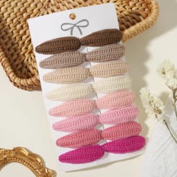 10/16/20PCS Girl Hair Clips Baby BB Clips Floral Candy Color Cotton Hairpin Barrettes 2026 New Style Secure Kid Hair Accessories