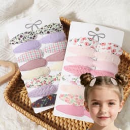 10/16/20PCS Girl Hair Clips Baby BB Clips Floral Candy Color Cotton Hairpin Barrettes 2026 New Style Secure Kid Hair Accessories