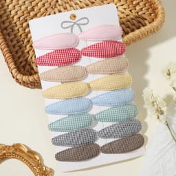 10/16/20PCS Girl Hair Clips Baby BB Clips Floral Candy Color Cotton Hairpin Barrettes 2026 New Style Secure Kid Hair Accessories