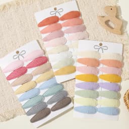 10/16/20PCS Girl Hair Clips Baby BB Clips Floral Candy Color Cotton Hairpin Barrettes 2026 New Style Secure Kid Hair Accessories