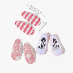 10/16/20PCS Girl Hair Clips Baby BB Clips Floral Candy Color Cotton Hairpin Barrettes 2026 New Style Secure Kid Hair Accessories
