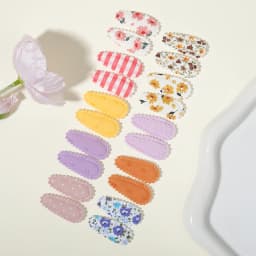 10/16/20PCS Girl Hair Clips Baby BB Clips Floral Candy Color Cotton Hairpin Barrettes 2026 New Style Secure Kid Hair Accessories
