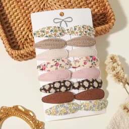 10/16/20PCS Girl Hair Clips Baby BB Clips Floral Candy Color Cotton Hairpin Barrettes 2026 New Style Secure Kid Hair Accessories