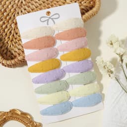 10/16/20PCS Girl Hair Clips Baby BB Clips Floral Candy Color Cotton Hairpin Barrettes 2026 New Style Secure Kid Hair Accessories