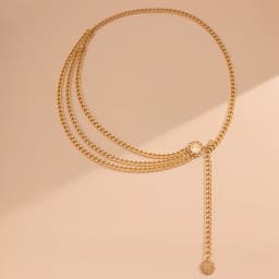 European and American Women's Alloy Multi-layer Exaggerated Body Chain Trendy Retro Queen Head Pendant Versatile Waist Chain