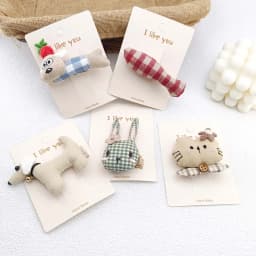Cartoon Hair Clips for Girls Handmade Hairpins Baby Side Clip Cute Newborn Hair Accessories Kids Hair Holder Photography Props