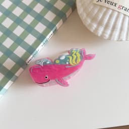 1pc Cute Animal Grab Clip Acrylic Hair Grab Cartoon Versatile Shark Clip New Hair Clip