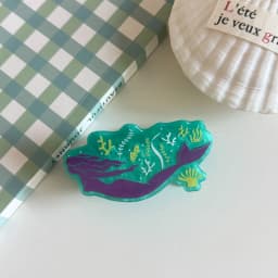 1pc Cute Animal Grab Clip Acrylic Hair Grab Cartoon Versatile Shark Clip New Hair Clip