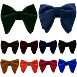 New Velvet Bow Tie Adjustable Solid Mens Oversized Bow Tie Big Bow Tie Wedding Party
