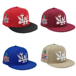 Los Angeles Embroidered Baseball Cap Unisex Angel Wings Hip Hop Cap Outdoor Adjustable Flat Brim Hat Sun Protection Peaked Hats