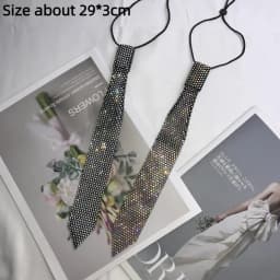 High Quality Fashion White Shiny Rhinestone Necktie Luxury Pre-Tied Crystal Neck Tie Elastic Elegant Costume JK Tie Prom