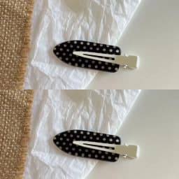 Vintage Black White Polka Dot Hair Clips Y2K Fashion Hairpins Korean Ins No-Trace Barrettes Minimalist Hair Styling Accessories