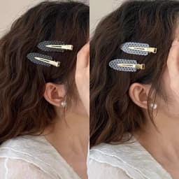 Vintage Black White Polka Dot Hair Clips Y2K Fashion Hairpins Korean Ins No-Trace Barrettes Minimalist Hair Styling Accessories