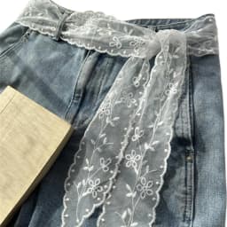 Embroidered White Floral Lace Belt Vintage Sheer Sweet Lace Waist Sash For Jeans, Dresses & Skirts Summer Clothing Accessories