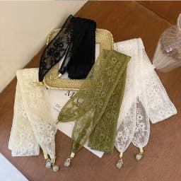 Ribbon Floral Embroidered Lace Ribbon Headbands Long Thin Pendant Sun Hat Lace Trim Hair Ribbon Bag Decoration Hair Accessories