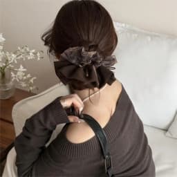 Vintage Plaid Organza Bow Hair Tie - Elegant Double-Layer Hair Tie With Ribbon Details, A Feminine Hair Accessory