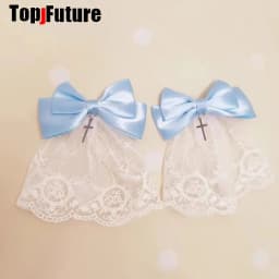 Subculture Personality Steampunk Women Punk Bow Lace Skirt Edge Clip Hair Clip Y2K Girl Harajuku Gothic Hair Clips Pins Hairpin