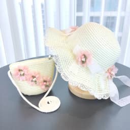 Girls 2pcs Straw Hat Solid Color Outdoor Travel Sun Hat Floral Fisherman Style Children's Fashion Accessory for Girls