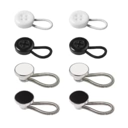8Pcs Metal Collar Button Extender Flexible Neck Extender Shirts Button Expanders Lengthen Buckle Elastic