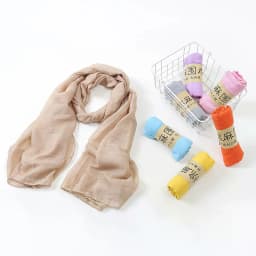 Women Style Windproof Scarf Shawls Wraps Solid Color Cotton Warm Scarves Winter Spring Gift