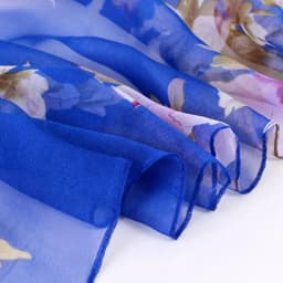 Summer Embroidered Silk Scarf Sun-Resistant Breathable Long Wraps Smooth Chiffon Sunscreen Hijab for Women