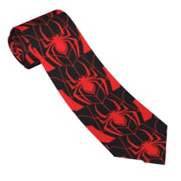 Formal Spider Cartoon Neck Tie for Office Custom Men Spider Web Cute Little Animal Neckties