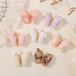 RAINBOW BOWS 4 Pcs / Set Girl Double Butterfly Hair Clips DIY Hairgrip Hat Hair Accessories Set