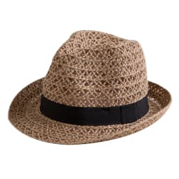 Blue and White Striped Straw Hat Summer Sun Protection Straw Hat Beach Vacation Decoration Fashionable Unisex Sun Protection Hat