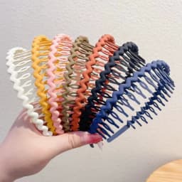 Solid Color Wave Headband for Girl Women Summer Face Wash Sports Hair Band Headbands Non-slip Hair Bands for Women Accessories