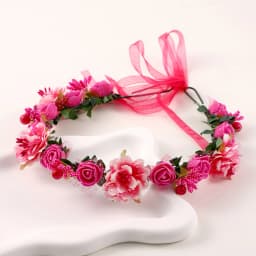Bridal Flower Crown Headpiece DIY Hair Accessory for Wedding Bride Party Decoration Floral Wreath Hairband Hair Styling