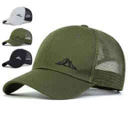 Unisex Mountain Range Embroidery Baseball Net Caps Spring and Summer Outdoor Adjustable Casual Hats Hip Hop Cap Sunscreen Hat
