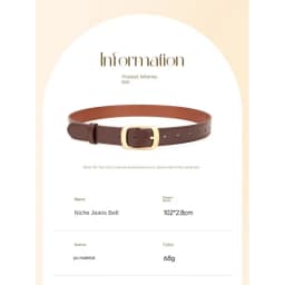 Women's Belt Versatile High-End Feel Belt Pure Cowhide Simple Pin Buckle Fashion Decorative Jeans Belt