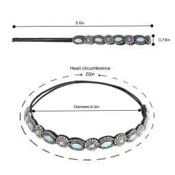 Headband Ethnic Style Headwear Bohemian Accessories Rhinestone Beaded Hairband Elastic Hair Korean Style Headband