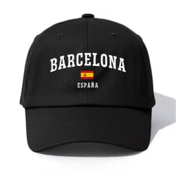 1pc BARCELONA Print Baseball Cap for Adults,Minimalist Retro Style Casual Soft Adjustable Dad Hat,Perfect As Gift