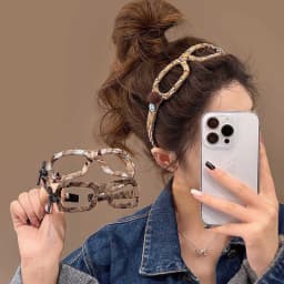 Fashionable Western style eyeglass frame headband for women high skull top anti slip headband niche high-end hair accessory