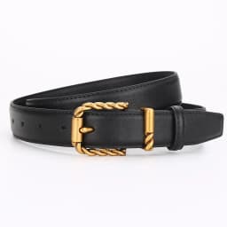 Ladies' Belt with a High-End Feel; Genuine Leather with a Fashionable and Versatile Black Decoration; Suitable for Business Use.