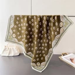 Trendy Print Square Scarf For Women Cotton Velvet Neck Scarf Shawl Warp Elegant Neckerchief Bandanas Ladies Hijab