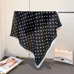 Trendy Print Square Scarf For Women Cotton Velvet Neck Scarf Shawl Warp Elegant Neckerchief Bandanas Ladies Hijab