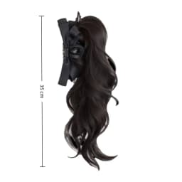 14inch Bow Tie Claw Ponytail Wig Synthetic Fluffy Ribbon Clip Ponytail Natural Long Curly High Ponytail Ponytail Hair Extensions