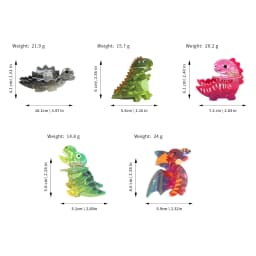 New Acetate Colorful Gradient Dinosaur Hair Claws for Women Cartoon Cute Little Dinosaur Hair Clip Hair Accessories