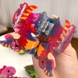 New Acetate Colorful Gradient Dinosaur Hair Claws for Women Cartoon Cute Little Dinosaur Hair Clip Hair Accessories
