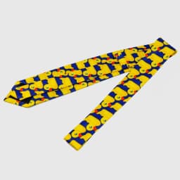 Cute Men's 8cm Polyester Navy Blue Necktie Yellow Duck Printed Patterns Soft Ties Wedding Celebration Business Accessory Gifts