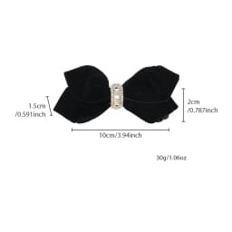 Autumn/Winter New Arrival Black Velvet Bow Banana Clip Vertical Clip High Ponytail Hair Accessory Hair Clip for Women