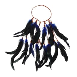 Boho Chic Indian Tribal Headband Feather Tassel Handmade Ethnic Headdress Hair Accessories Wood Beads Bohemian Headband