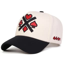 Unisex Poker Embroidery Baseball Caps Spring Autumn Outdoor Adjustable Casual Hats Sunscreen Hat Sports Cap