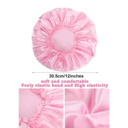3pcs Women Satin Sleeping Bonnet Elastic Sleep Cap Waterproof Shower Hair Care Hat Night Hat