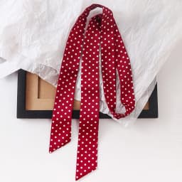 Women Narrow Long Scarf 150x4cm Polka Dot Bag Ribbon Headband Choker Streamer, Versatile Fashion Accessories for Daily Wear