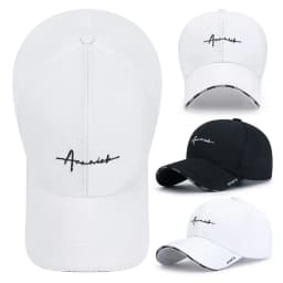 Breathable Adjustable Sun Hats Cotton Solid Color Baseball Cap UV Protection Men