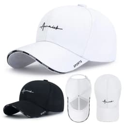 Breathable Adjustable Sun Hats Cotton Solid Color Baseball Cap UV Protection Men