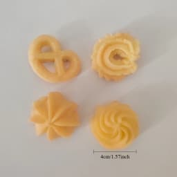 4PC Fashion Cartoon Cookie Biscuit Hair Side Clips Vintage Hairpin for Girls Women Korean Hair Accessories